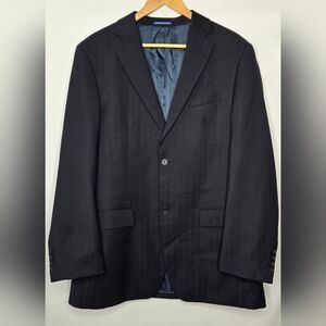 Men's Navy Blue Mantoni Suit Jacket 100% Virgin Wool (no size) Grandpa Core